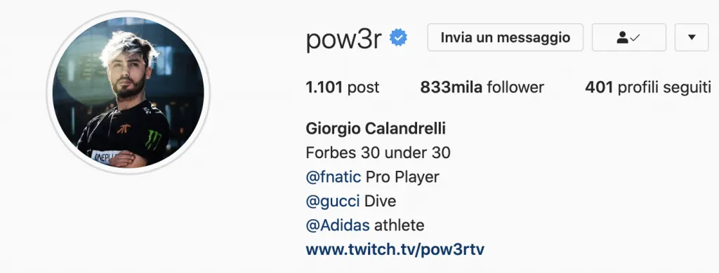 Instagram streamer Twitch POW3R